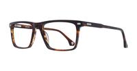 Brown Horn Hart Gavin Rectangle Glasses - Angle