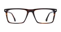 Brown Horn Hart Gavin Rectangle Glasses - Front