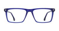 Crystal Dark Blue Hart Gavin Rectangle Glasses - Front
