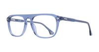 Crystal Blue Hart George Oval Glasses - Angle