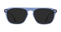 Crystal Blue Hart George Oval Glasses - Sun