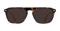 Havana Hart George Oval Glasses - Sun
