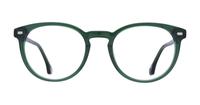 Crystal Green Hart Gibson Round Glasses - Front