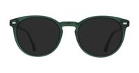 Crystal Green Hart Gibson Round Glasses - Sun
