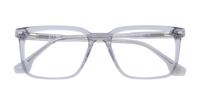 Crystal Grey Hart Gunner Square Glasses - Flat-lay