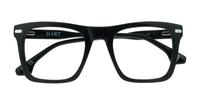 Black Hart Jagger Rectangle Glasses - Flat-lay