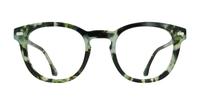 Spotty Green Havana Hart Jeremy Round Glasses - Front