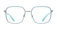 Teal House of Holland Trance Square Glasses - Front