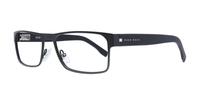 Matte Black Hugo Boss BOSS 0601 Rectangle Glasses - Angle