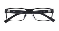 Matte Black Hugo Boss BOSS 0601 Rectangle Glasses - Flat-lay