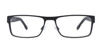 Matte Black Hugo Boss BOSS 0601 Rectangle Glasses - Front