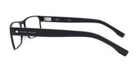 Matte Black Hugo Boss BOSS 0601 Rectangle Glasses - Side