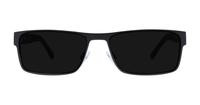 Matte Black Hugo Boss BOSS 0601 Rectangle Glasses - Sun