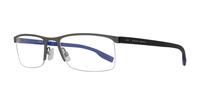 Dark Ruthenium Hugo Boss BOSS 0610 Oval Glasses - Angle
