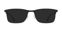 Matte Black/ Ruthenium Hugo Boss BOSS 1186-56 Rectangle Glasses - Sun