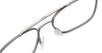 Matte Ruthenium Blue Hugo Boss BOSS 1449 Rectangle Glasses - Detail
