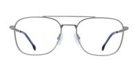 Matte Ruthenium Blue Hugo Boss BOSS 1449 Rectangle Glasses - Front