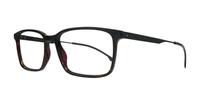 Havana Matte Black Hugo Boss BOSS 1643 Rectangle Glasses - Angle