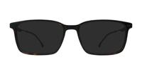 Havana Matte Black Hugo Boss BOSS 1643 Rectangle Glasses - Sun