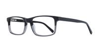 Black Grey Jasper Conran JCM006 Rectangle Glasses - Angle