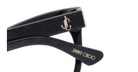 Black Glitter Jimmy Choo JC276 Cat-eye Glasses - Detail