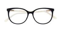 Black/Ivory Jimmy Choo JC309 Cat-eye Glasses - Flat-lay