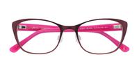 Burgundy Joules Evelyn Rectangle Glasses - Flat-lay