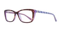 Tortoise/ Lilac Joules Hannah Square Glasses - Angle