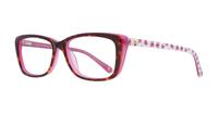 Tortoise/Pink Joules Hannah Square Glasses - Angle
