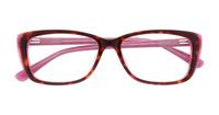 Tortoise/Pink Joules Hannah Square Glasses - Flat-lay