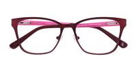 Burgundy Joules Lucy Square Glasses - Flat-lay