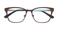 Matte Brown Joules Lucy Square Glasses - Flat-lay