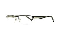 Gunmetal/Black kangol 224 Rectangle Glasses - Angle