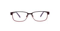 Red kangol 297 Rectangle Glasses - Front