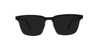 Satin Black Karl Lagerfeld KL259 Rectangle Glasses - Sun