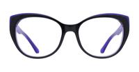 Black/Purple Karl Lagerfeld KL971 Cat-eye Glasses - Front