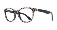 Cheetah Black Kate Spade Atalina 51 Round Glasses - Angle