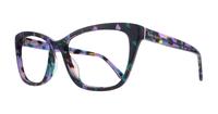 Violet Havana Kate Spade Celestine Rectangle Glasses - Angle