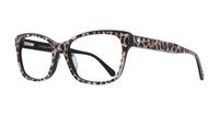 Black Leopard Kate Spade Crishell Square Glasses - Angle