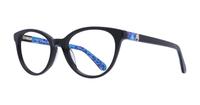 Black Kate Spade Gela Oval Glasses - Angle