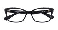 Black/Havana Kate Spade Jeri -54 Rectangle Glasses - Flat-lay