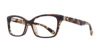 Brown Havana Kate Spade Jeri -54 Rectangle Glasses - Angle