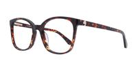 Dark Havana Kate Spade Maci Square Glasses - Angle