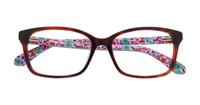 Dark Havana Kate Spade Miriam/G Cat-eye Glasses - Flat-lay