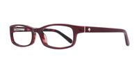 Red/Pink Kate Spade Narcisa Rectangle Glasses - Angle