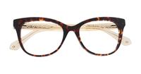Dark Havana Kate Spade Nevaeh Cat-eye Glasses - Flat-lay