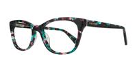 Green Pink Havana Kate Spade Posi Cat-eye Glasses - Angle