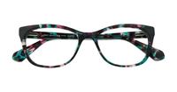 Green Pink Havana Kate Spade Posi Cat-eye Glasses - Flat-lay