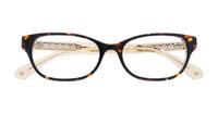 Dark Havana Kate Spade Rainey Rectangle Glasses - Flat-lay