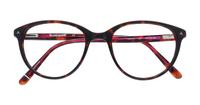 Tortoise/Red LE COQ SPORTIF LCS1015 Round Glasses - Flat-lay